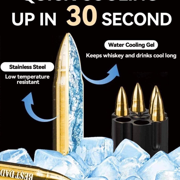 Monogrammed “Best Dad Ever” Whiskey Bullets, Stones,Fathers Day, Bday,Valentines - Picture 4 of 7